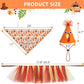 SCENEREAL Thanksgiving Dog Bandana Dress with Hat Set, Pet Turkey Costume for Small Medium Sized Dogs, Cute Tutu Skirt Outfit for Party Halloween