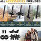 100% Carbon Fiber Trekking Poles by USA Brand - Ultra Strong Lightweight Collapsible Hiking Poles with Cork and EVA Foam Grips & Quick Adjustable Flip Locks