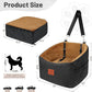 Dog Car Seat for Small Medium Dogs, Memory Foam Booster Car Seat for Dogs up to 35 lbs, Elevated Pet Car Seat, Travel Bed with Washable Removable Cover and Storage Pockets (Black/Coffee)