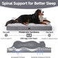 OhGeni Orthopedic Waterproof & Machine Washable Dog Bed for Extra Large Pets, Wider & Larger Size, Cat Mat with 25D Egg Crate Foam, Removable Cover & Invisible Zipper, 54 Inches(Gray)