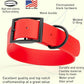 Dogline Biothane Waterproof Dog Collar Strong Coated Nylon Webbing with Black Hardware Odor- Proof for Easy Care Easy to Clean High Performance Fits Small Medium or Large Dogs, Cherry Red