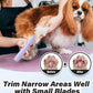 Casfuy Cordless Dog Paw Trimmer - Low Noise Small Dog Clippers with Double Blades USB Rechargeable Grooming Clipper for Dogs Cats and Small Pets for Trimming Hair Around Paws, Eyes, Ears, Face, Rump
