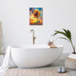 Sunflower Wall Art Canvas Yellow Floral Wall Decor Prints Framed Painting Pictures Gifts Artwork for Bathroom Bedroom Living Dining 16"x20"