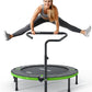 BCAN 40"/48" Foldable Mini Trampoline, Rebounder Trampoline for Adults, U/T Shape Adjustable Foam Handle, Exercise Rebounder for Adults Indoor/Garden Workout, Max Load 330lbs/440lbs