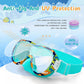 Kids Swim Goggles with Nose Cover, 180° Panoramic Snorkel Mask with Anti-Fog & Anti-Leak Design, Comfort Fabric Strap UV Protection Lens for Boys Girls Ages 3-15