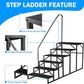RV Stairs 6 Step Ladder, RV Steps Anti-Slip, Hot Tub Steps with Handrail, 660 lbs RV Ladder for 5th Wheel RV, Mobile Home Stairs