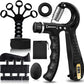 Grip Trainers, Including Forearm Strengtheners, Finger Trainers, Mechanical Counting Grips, Grip Balls, Hand Grippers, Strengthening Devices for Strength Training, Grip Improvement and Hand Exercises (5-Pack)