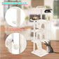 FDW Cat Tree 70in Cat Tower Multi-Level Durable Cat Scratching Post & Cozy Fun Cat Jumping Platform Space Saving Cat Condo Pet Play House for Indoor Cats,Beige