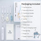 Dog Tooth Brushing Kit,3-in-1 Dog Teeth Cleaning Tools,Ultrasonic Electric Toothbrush & Plaque Remover for Dogs with Water Flosser for Teeth,2 Modes & 3 Intensity Levels,IPX7,1100mAh Battery