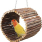 Bird Parrot Swing Toys, Hanging Bird Tree Caves, Natural Apple Wood Parrot Hammock, Bird Cage Accessories, Suitable for Little Bird Parakeets Cockatiels Lovebirds Hamster Rat (6.49" in Diameter)
