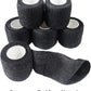 6 Pack 2" x 5 Yards Self Adhesive Bandage Wrap Breathable Cohesive Vet Wrap for Pets, Elastic Self-Adherent Tape for Sports, Wrist, Ankle (Black)