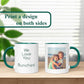 Personalized Coffee Mug, Custom Photo Text 11 Oz Ceramic Mug, Customized Picture Name Tea Cup, Unique Gift Idea, Taza Cafe Personalizadas Fotos, Cute Custom Gifts Mom Women Men, Father's Day, Green
