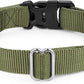 Mikivery Nylon Dog Collar with Quick Release Buckle Soft Adjustable Sturdy for Small Medium Large Dogs Military Green,M