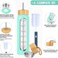 32 oz Glass Water Bottle with Straw - Motivational Time Marker & Silicone Sleeve - Reusable Tumbler Includes 2 Bamboo Lids & Fruit Infuser - 1 Pack
