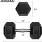 RitFit 5-650 LBS PVC Encased Hex Dumbbell Sets with Optional Rack for Home Gym, Hand weight with Chrome Handle for Strength Training, Workouts