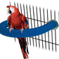 Rypet U Shape Parrot Perch Stand Toy for Paw Grinding Clean Stick Exercise, Rough-Surfaced Quartz Bird Perch Standing Cage Accessories for for Small Parakeets Cockatiels Conures Macaws Finches(Blue)