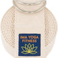 Adaptive Yoga Strap, Stretching Strap, 2 Inches Wide, 100% Naturally Soft Cotton, Steel D-Rings, Includes Natural Cotton Drawstring Storage Pouch and Instructional E-Book