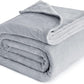 Bedsure Fleece Blankets Queen Size Light Grey - Bed Blanket Soft Lightweight Plush Fuzzy Cozy Luxury Microfiber, 90x90 inches