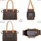 Minsong Fashion Pet Carrier Purse for Small Cat and Dog, Luxury Pu Soft-Sided Tote Bag with Large Pockets for Dogs and Puppies (Coffee, 15.8" L x 7.5" W x 11.8" H)