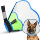 Hard & Heavy Plastic Dog Cone Collar Alternative for Extra Large Dogs(Adult Lab Golden GSD), Pet Neck Head Protective Cone Anti-Lick, Adjustable Elizabethan Recovery Collar Cone of Shame for Healing