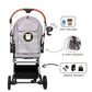 Pet Stroller for Small Medium Dogs Cats Up to 45 lbs, Travel Lite Collapsible, All Terrain 4 Wheels for Jogging, Running, Black