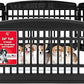 IRIS USA 24" 8-Panel Puppy Playpen, 83.5 x 83.5 x 23.63, Dog Playpen, Dog Play Pen Indoors, Pet Fence, Small Pets, Black
