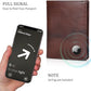 Polare Luxury RFID Blocking Leather Passport Holder Travel Wallet For Men and Women (Coffee with AirTag Slot)