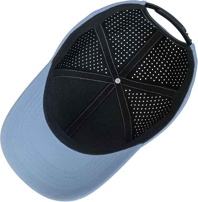 VOBOOM Men Quick Dry Baseball Cap Laser Cut Mesh Ball Curved Brim Snapback Hat
