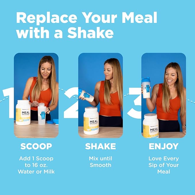 TransformHQ Meal Replacement Shake Powder 28 Servings (Orange Cream) - Gluten Free, Non-GMO