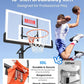 IGL In ground Basketball Hoops Outdoor, 10ft Height Adjustable Basketball Goal In ground with Shatterproof Backboard and Pro-Style Rim