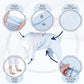 Dog Recovery Suit, Abdominal Wound After Surgery Wear, Anti Licking Bodysuit with Snaps, E-Collar & Cone Alternatives, Long Sleeve Dog Spay Surgical Onesie Prevent Shedding(Small, Blue)
