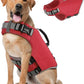 Pawaboo Dog Life Jacket, Reflective Dog Safety Vest Adjustable Pet Life Preserver with Strong Buoyancy & Sturdy Rescue Handle, Ripstop Dog Lifesaver Vests for Swimming, Boating, XL, Red