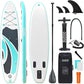 Inflatable Stand Up Paddle Board 10‘x30‘‘- Ultra-Light SUP with Backpack, Pump, Paddle, Coil Leash, 3 Fins, Repair Kit, Stable Design, Non-Slip EVA Deck for Adults & Youth