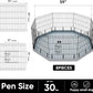PJYuCien Dog Playpen, 8 Panels 24’’H Dog Pens Indoor with Bottom Pad, Metal Foldable Pet Puppy Exercise Fence Crate Kennel, Better for Small Animals,Grey