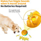 Dog Ball for Aggressive Chewers - Interactive Dog Toy Balls Fun Squeaky Sound to Keep Them Busy, Durable for Small Medium Large Breeds, Rubber Pet Chew Toys, As Seen on TV, Orange & Blue