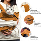[Cozy Travel] Cat Carrier Pouch, Soft Sided Cat Sling Bag for Small Medium Cats, Carrying Sack, Restraint for Nail Trimming, Grooming,Caramel Small Upgrade
