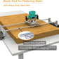 Router Sled, Slab Flattening Jig, DIY Woodworking Router Sled for Flattening Slabs with Height Adjustable (L-Carriages, Steel and Aluminum, 48 Inches)