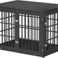 42 Inch Heavy Duty Dog Crate Furniture for Large and Medium Dogs, Decorative Pet House End Table, Wooden Cage Kennel Furniture Indoor, Black