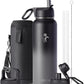 Water Bottle 40 oz Insulated with Straw&Brush, Coolflask Vaccum Stainless Steel Metal 3 Lids Water Flask for Sports, Gym or Office, Keep Cold 48H Hot 24H, Piano Night