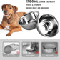Elevated Dog Bowls, 10" Tall Height, Raised Bowl Stand with 2 Stainless Steel Food Feeder Bowls (58oz) and Spill-Proof Mat for Medium Large and Small Breeds, Grey