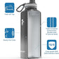 Coolflask Water Bottle 87 oz with Straw, 2/3 Gallon Insulated Stainless Steel 3 Lids Large Water Jug Wide Mouth for Sports or Office, Non-BPA Keep Cold Up to 48 Hrs or Hot Up to 24 Hrs, Piano Night