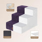 EHEYCIGA Dog Stairs for Small Dogs 13.5" H, 3-Step Dog Steps for Couch Sofa and Chair, Pet Steps for Medium Cats, Non-Slip Balanced Pet Ramp Indoor, Purple