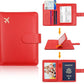 Melsbrinna Rfid Passport Holder for Travel women/Men, Cute Passport Wallet Rfid Blocking Card Slots, Rfid Passport Cover/CaseTravel Wallet, Passport Book Holder (1, Red2)