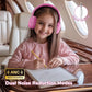 iClever BTH20 Active Noise Cancelling Headphones for Kids, 60H Play Time,Type C Fast Charging, Safe Volume 80dBA, Bluetooth5.4, Award-Winning Kids Headphones Wireless for iPad Tablet Airplane, Pink