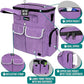 PetAmi Dog Travel Bag Pet Supplies Accessories Organizer for Traveling, Camping, Weekend; Cat Pet Travel Bag Kit Includes 2 Food Storage Containers, 2 Collapsible Bowls, 1 Feeding Mat (Purple)