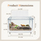 Large Clear Foldable Reptile Habitat Cage - Easy Assembly, Front Opening, Escape Proof Lock, for Hamster, Lizard, Hedgehog, Small Animals (27.5" L x 17" W x 15.5" H)