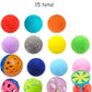 15-Pack Cat Toy Balls for Indoor Cats and Kittens (1.5'' - 2.2'', Cat Toys Mega Set)