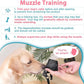 LUCKYPAW Dog Muzzle, Mesh Muzzle for Large Medium Small Dogs, Soft Mouth Guard for Biting Chewing, Breathable Mouth Guard with Adjustable Strap for Training(Black, XL(Snout:11"-12.25"))