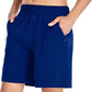 Men's Gym Shorts Sports Quick Dry Workout Running or Casual Training Short with Zipper Pockets