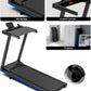 Treadmill with 5% Incline, 300lbs Capacity Folding 15 HP Small Treadmills for Home Portable Running Treadmill with Handles Quiet Brushless Dual Cushion System, Electric Compact Treadmil
